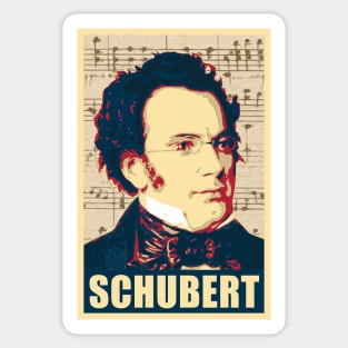 Franz Schubert musical notes Sticker